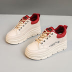 Damen modische Plateausneaker mit verstärktem Sohlenprofil und atmungsaktiver Oberflächenstruktur R&B