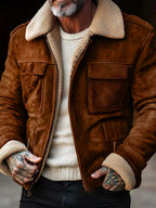 Herren Luxus Lammfell jacke R&B