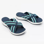 Damen Komfortable Clogs mit elegantem Kreuzband-Design und ergonomischem Fußbett R&B