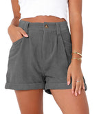 Damen Hochwertige Design-Shorts Im Waffelstrick R&B