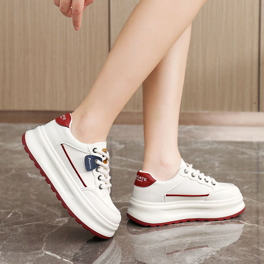 Damen modische Chunky Sneaker mit hochgezogenem Sohlenprofil und atmungsaktiver Obermaterialstruktur R&B