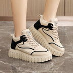 Damen warme High-Top Sneakers mit kuscheligem Innenfutter und innovativem Sohlenprofil R&B