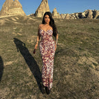 Damen Maxikleid mit elegantem Tiermuster R&B