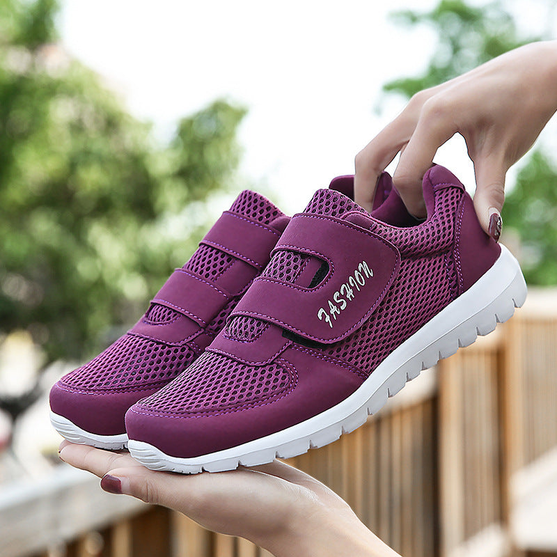 Damen Atmungsaktive und flexible Sneakers mit praktischem Klettverschluss R&B