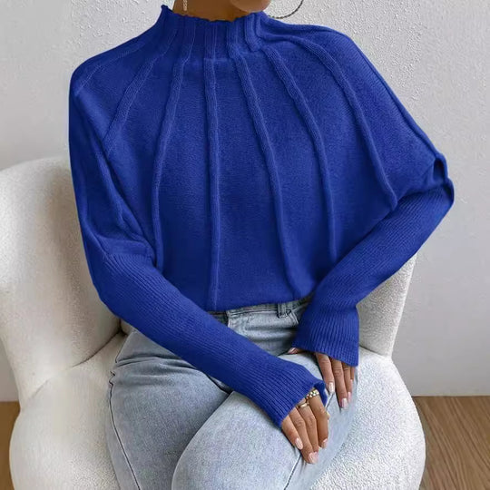Damen Strickpullover mit hochgeschlossenem Kragen R&B