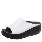Damen Komfortable Plateau-Sandalen mit weichem Obermaterial und anatomischem Fußbett R&B