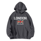 Damen Kapuzenpullover im urbanen London-Style mit Kängurutasche und gemütlichem Schnitt
