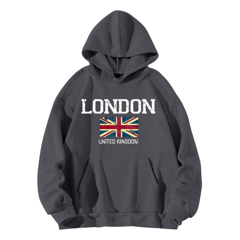 Damen Kapuzenpullover im urbanen London-Style mit Kängurutasche und gemütlichem Schnitt