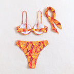 Damen Bikini mit floralem Design und schmeichelndem Schnitt