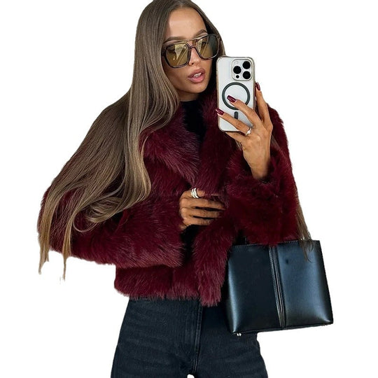 Damen Kuscheliger Fleece-Mantel R&B