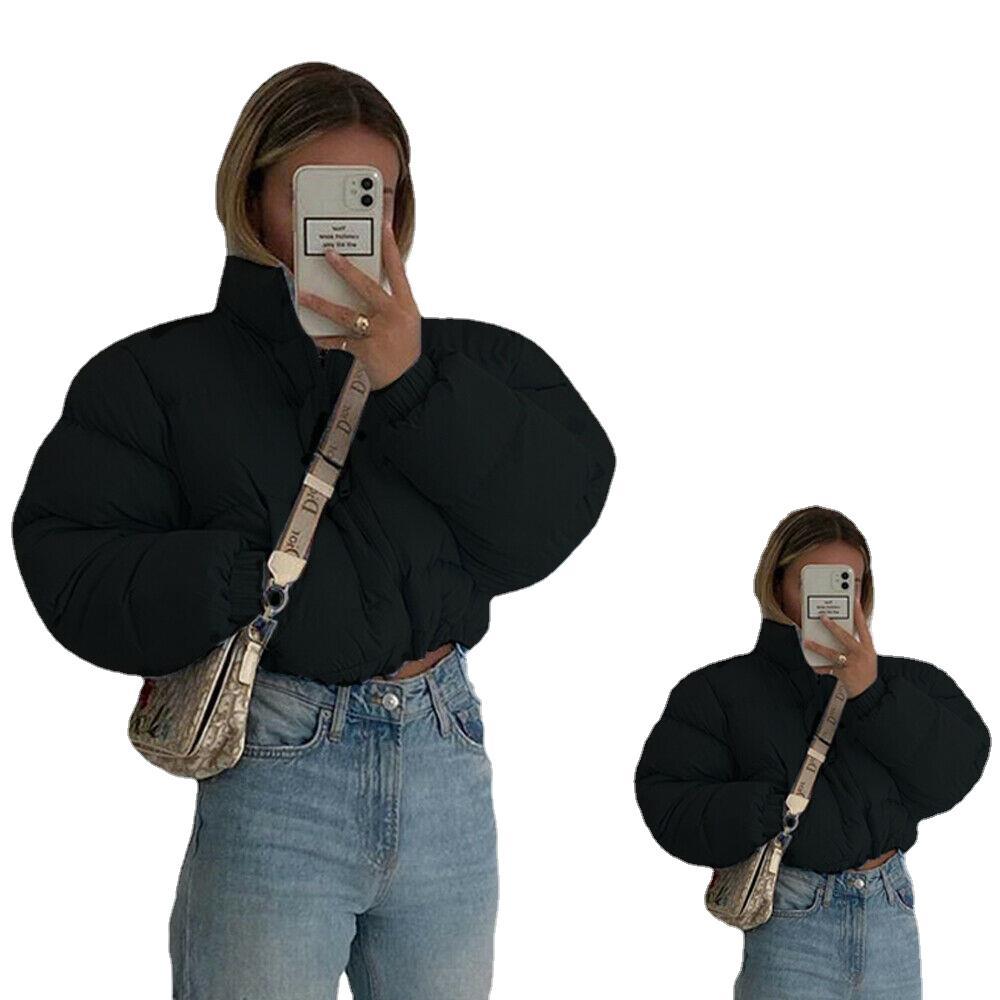 Damen Steppjacke mit hohem Kragen und kürzerem Schnitt R&B