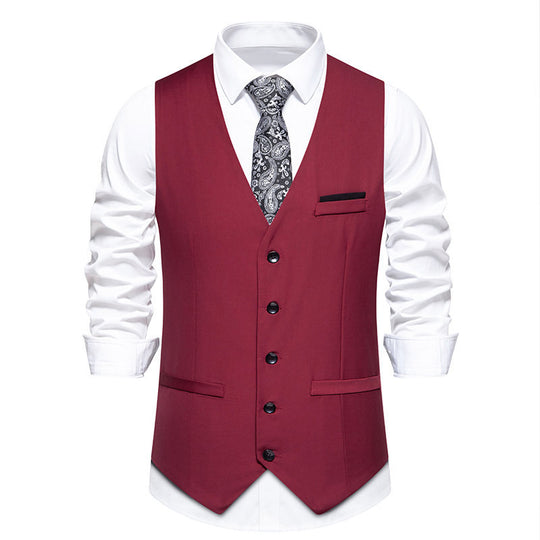 Herren elegante Anzugweste mit feiner Struktur und hochwertigem Material R&B
