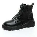 Damen Modische Halbstiefel mit praktischer Schnürung und robustem Reißverschluss R&B