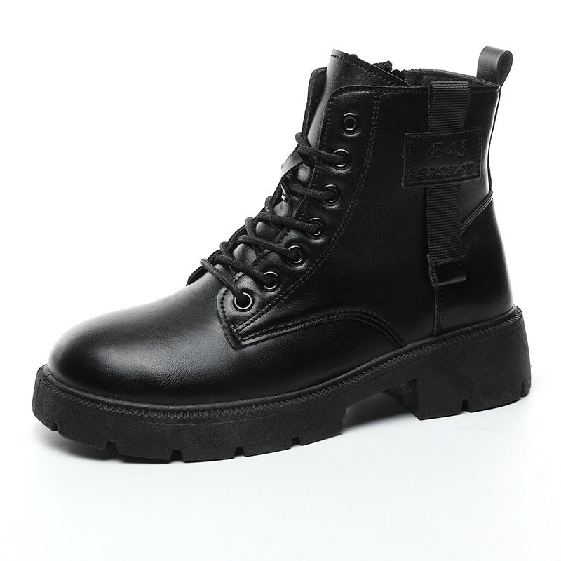 Damen Modische Halbstiefel mit praktischer Schnürung und robustem Reißverschluss R&B
