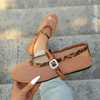 Damen Ballerinas mit elegantem Netzdesign und Kettenapplikation R&B