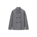 Damen Übergangsjacke mit doppelter Knopfleiste und weichem Stoff R&B