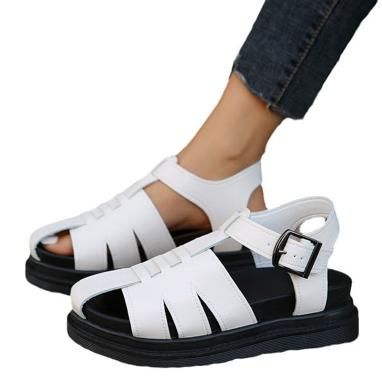 Damen Geschlossene Sandalen mit verstellbarem Riemen R&B