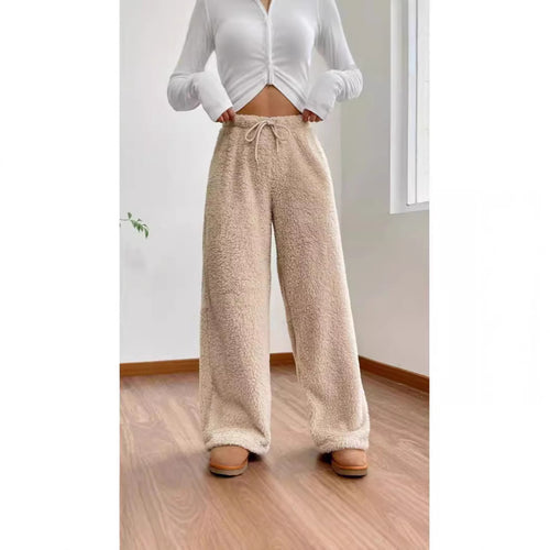 Damen Plüschstoff Freizeithose R&B