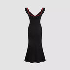 Damen Fließendes Maxikleid mit Rüschendetails
