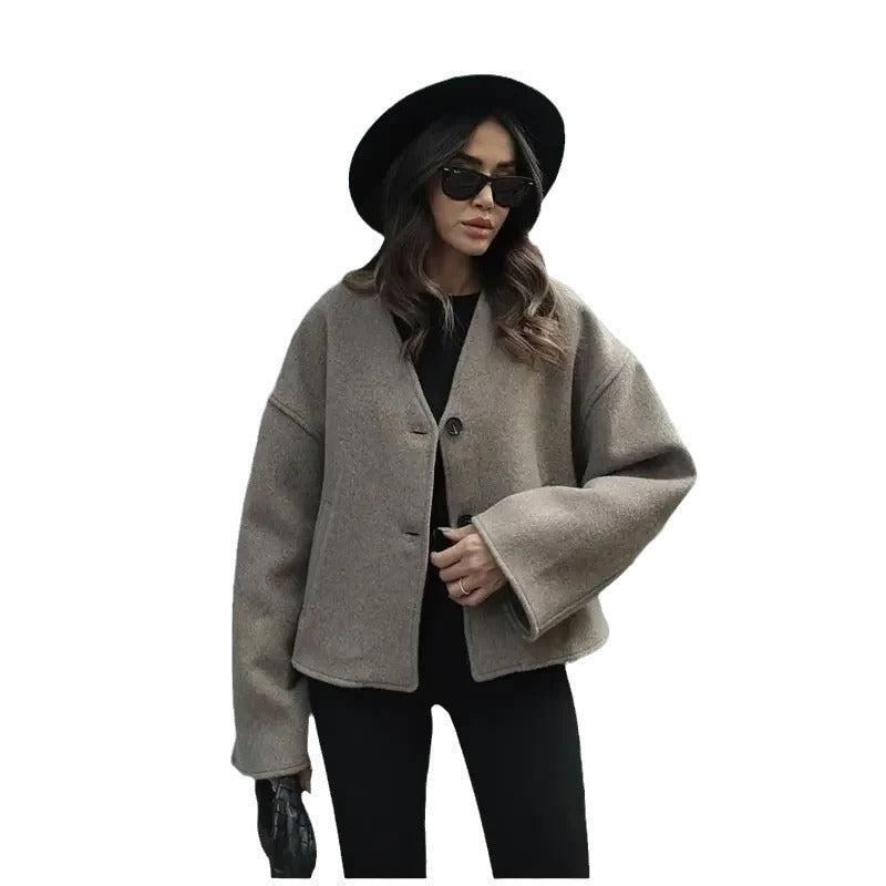 Damen Oversized Wolle-Blazer R&B