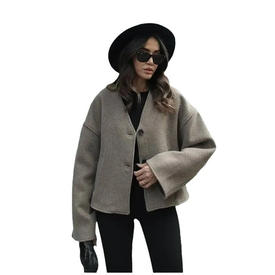 Damen Oversized Wolle-Blazer R&B