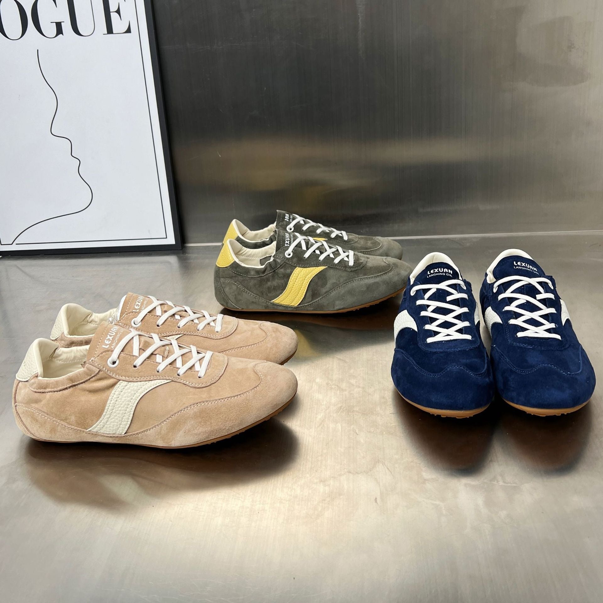 Damen Sportliche Lifestyle-Schuhe aus weichem Wildleder mit atmungsaktivem Futter R&B