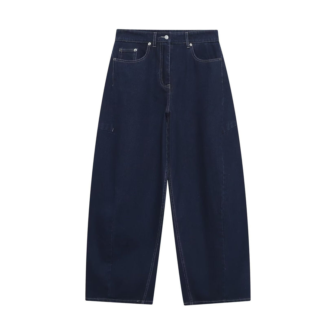 Damen weite Jeans im modernen Schnitt mit angesagten Cargo-Taschen R&B