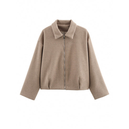 Damen elegante Fleece-Jacke mit Reißverschluss R&B