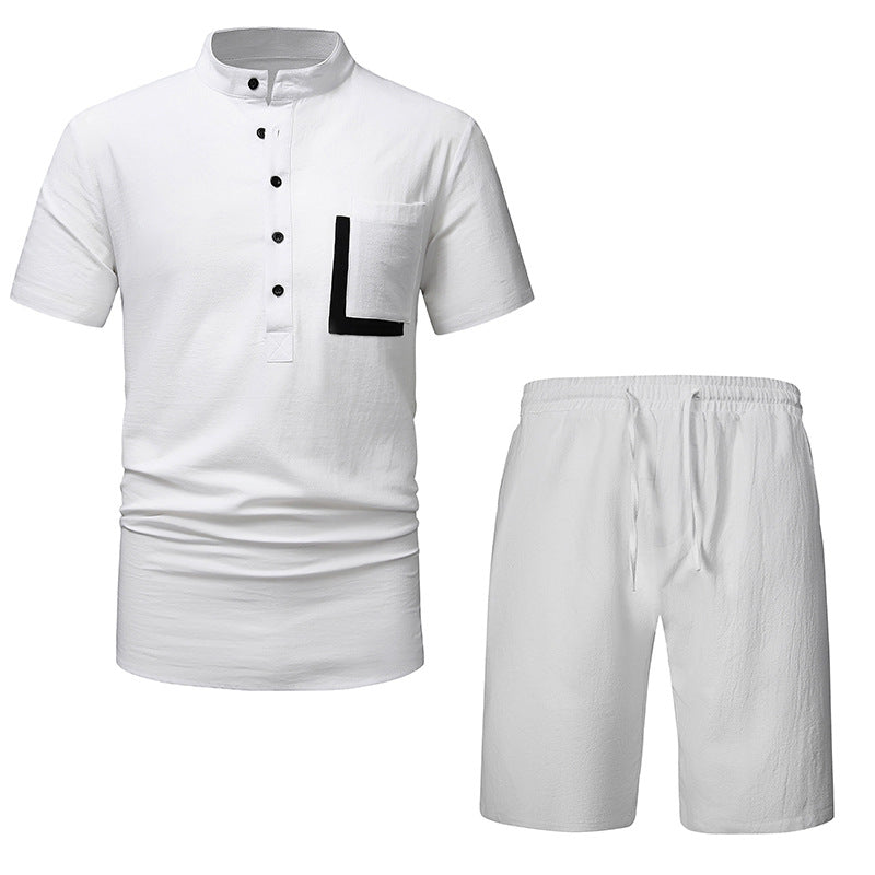 Herren Freizeitset mit modernem Stehkragen und sportlichem Design