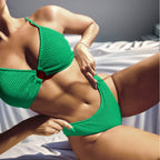 Damen Strand-Bikini mit trendigem Ripp-Design und elegantem Ausschnitt R&B