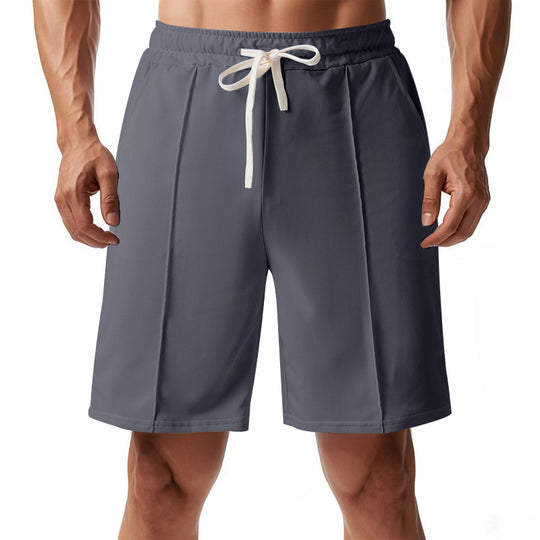 Herren nan knielange Relax-Bermuda mit flacher Bügelfalte, elastischem Tunnelzugbund und seitlichen Eingrifftaschen R&B