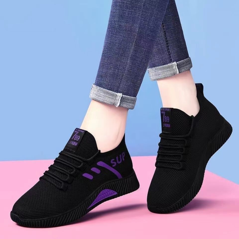 Damen Sportliche Mesh-Sneaker mit atmungsaktiver Sohle und rutschfester Laufsohle R&B