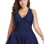 Damen Schwimmunterkleid mit modischem Rock R&B