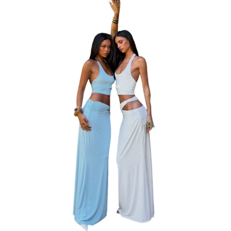 Damen Zweiteiliges Maxikleid mit raffiniertem Oberteil R&B