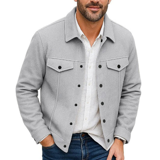 Herren stylische Utility-Jacke mit gepolsterten Taschen R&B