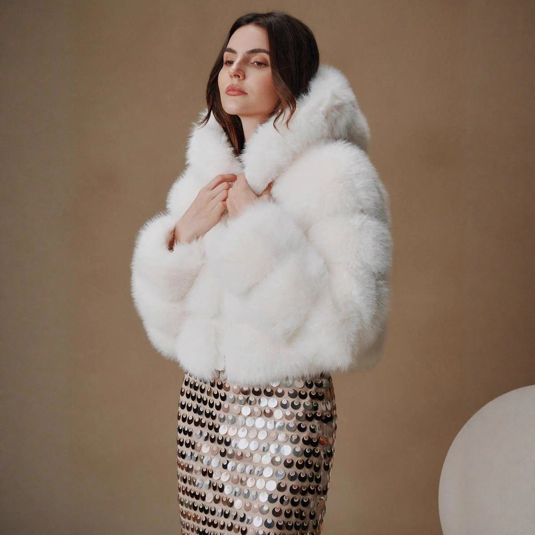 Damen gefütterte Kapuzenjacke R&B