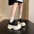 Damen High-Top Sneakers mit dicker Sohle und atmungsaktivem Obermaterial R&B