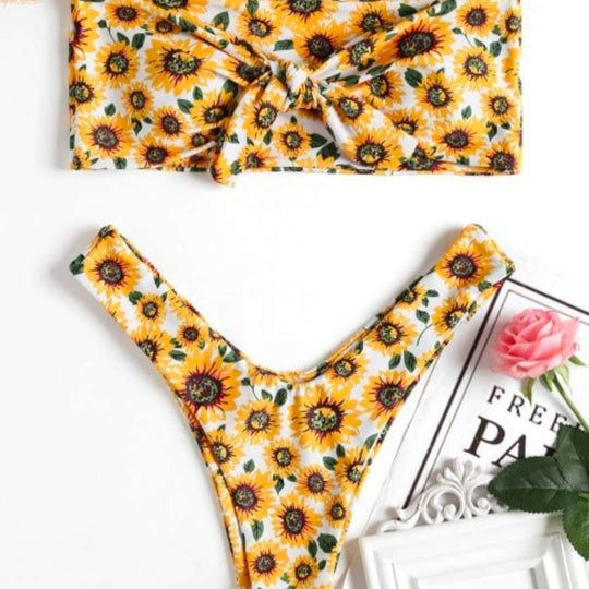 Damen Haarband mit verspieltem Sonnenblumenmuster R&B