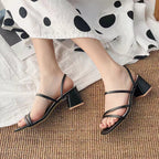 Damen Blockabsatz Sandalen mit modischem Riemendesign R&B