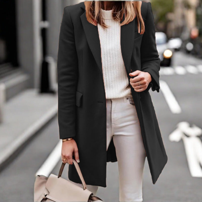 Damen Lässiger und eleganter Langmantel R&B