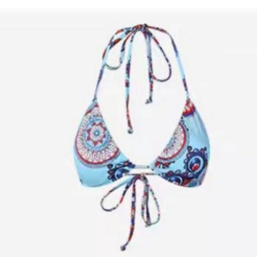 Damen Triangel-Bikini-Set mit verstellbaren BindR&Bändern und buntem Mandala-Muster R&B