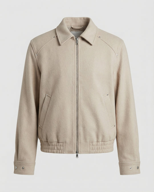 Unisex Kurzjacke American Style Woll-Optik für Freizeit und Alltag
