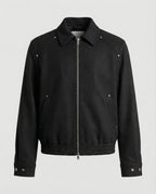 Unisex Kurzjacke American Style Woll-Optik für Freizeit und Alltag