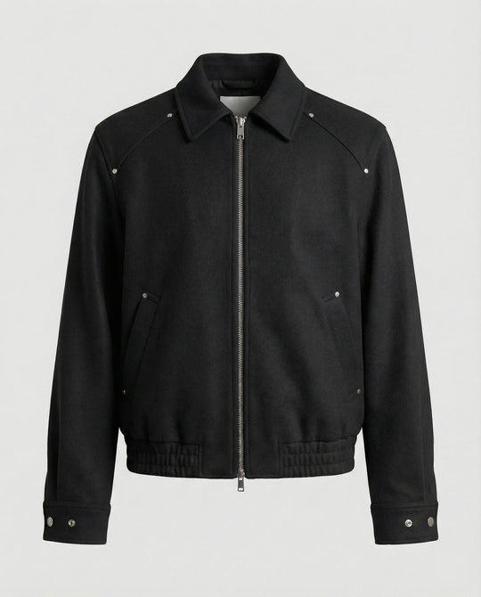 Unisex Kurzjacke American Style Woll-Optik für Freizeit und Alltag