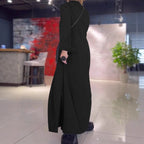 Damen Maxikleid mit praktischem V-Ausschnitt und Taschen R&B