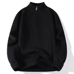 Herren Sportlicher Stehkragenpullover mit Reißverschluss und strukturiertem Design
