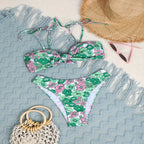 Damen Triangel-Bikini mit verspieltem Knoten und verstellbaren Trägern R&B