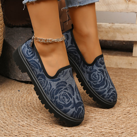 Damen Slip-On Sneaker mit tierischem Muster R&B