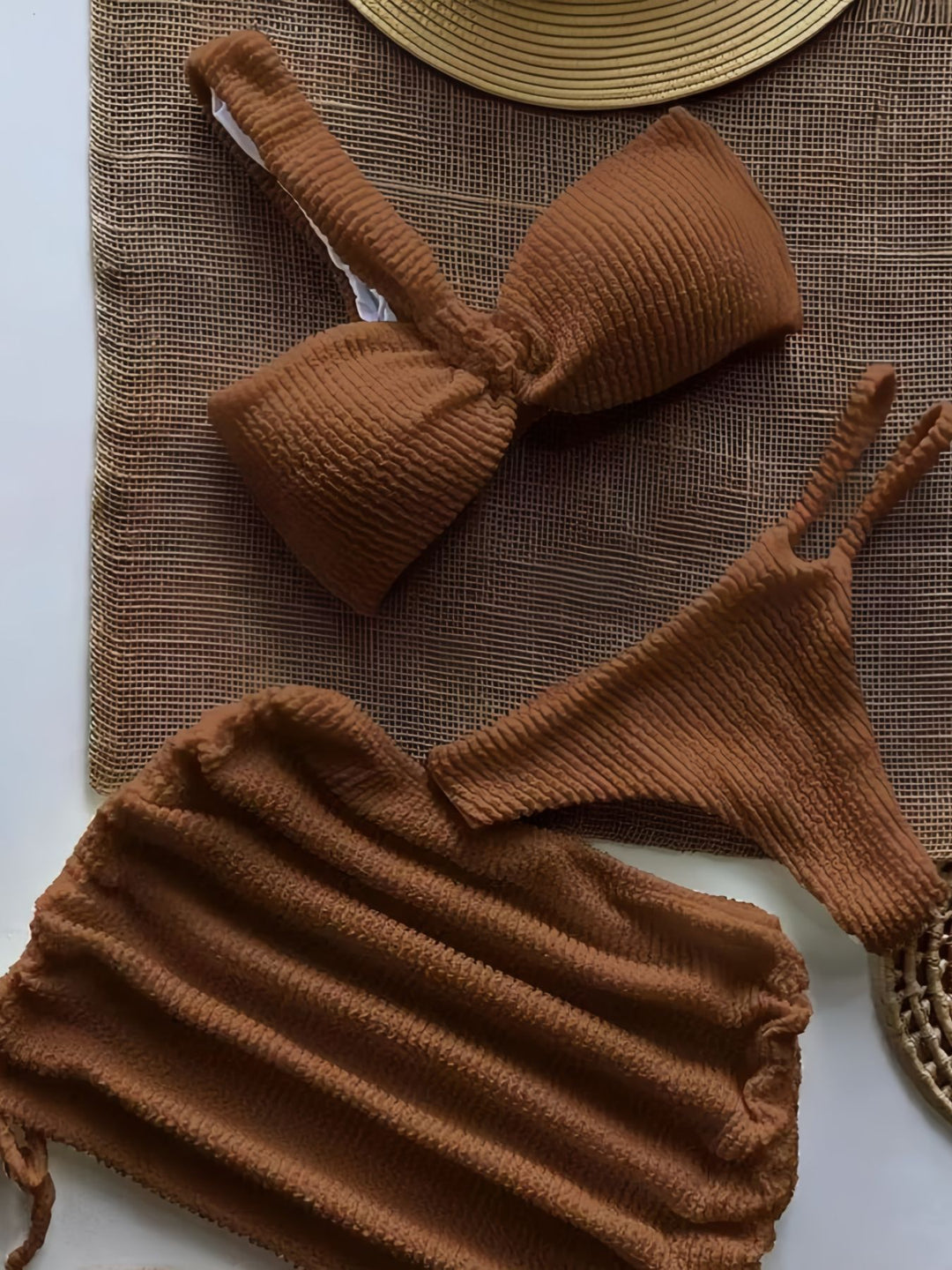 Damen Bandeau-Bikini-Set mit Raffungen R&B