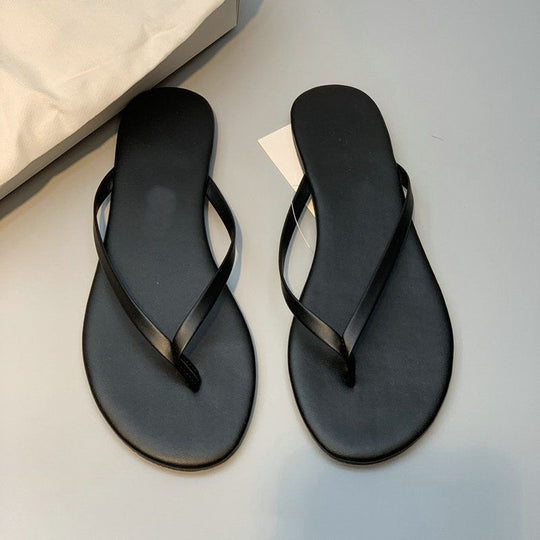 Damen stilvolle Flip-Flops mit glänzendem Riemendesign R&B